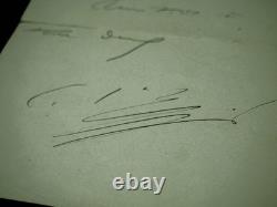 Camille SAINT SAENS signed autograph letter Bananas