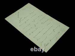 Camille SAINT SAENS signed autograph letter Bananas