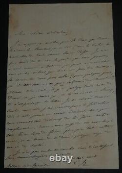 Camille Stamaty, Pianist: Handwritten Signed Letter Addressed to her Sister Atala