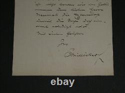 Carl Millöcker, Autographed letter signed in German 1890