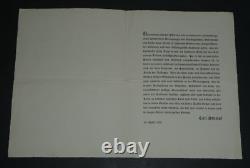 Carl Stumpf Autograph Letter Signed, of Thanks and Best Wishes, 1928