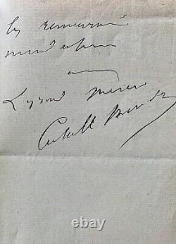 Catulle Mendès, Handwritten Autograph Letter Signed To Émile Berr Du Figaro