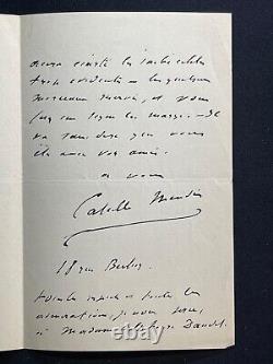 Catulle Mendès autographed letter signed to Alphonse Daudet contest story #2