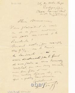 Celestin Bouglé Philosopher Sociologist Letter Autograph Signed 1911