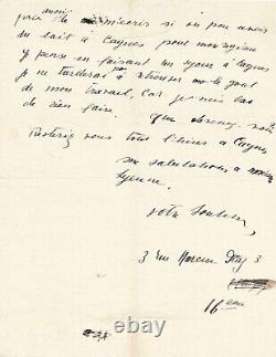 Chaïm Soutine Autographed Letter About His Painting. 1931