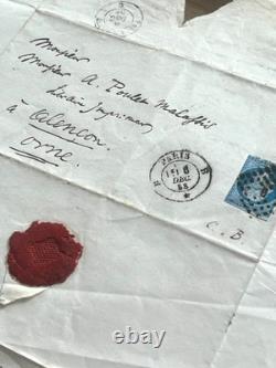 Charles BAUDELAIRE Autographed letter signed Poulet Malassis seal 1858