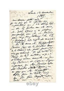 Charles BAUDELAIRE / Autographed letter signed / Spleen / Flowers of Evil / Poetry