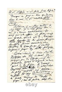 Charles BAUDELAIRE / Autographed letter signed / Spleen / Flowers of Evil / Poetry