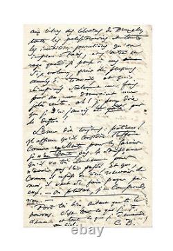 Charles BAUDELAIRE / Autographed letter signed / Spleen / Flowers of Evil / Poetry