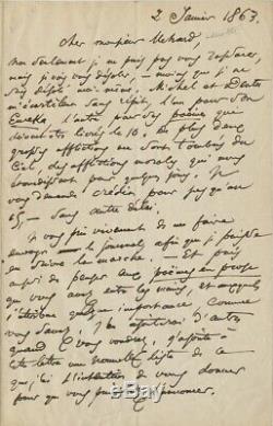 Charles Baudelaire Autograph Letter Signed Small Prose Poems