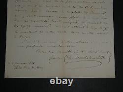 Charles De Montalembert- Autography Letter Signed To James De Rothschild, 1842