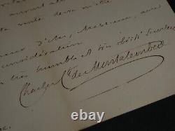 Charles De Montalembert- Autography Letter Signed To James De Rothschild, 1842