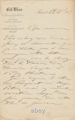 Charles Desteuque Signed Autograph Letter
