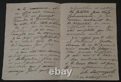 Charles Desvergnes, Sculptor Autography Letter Signed From 3 Pages 1911