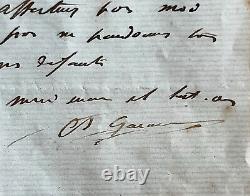 Charles Garnier Autography Letter Signed 1875 Las About His Opera