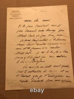 Charles Garnier, architect of the Paris Opera, signed autograph letter, undated