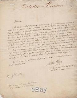 Charles Gaspard Delestre-poirson Autograph Letter Signed Theater Budget