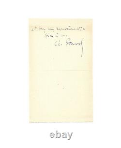 Charles Gounod / Signed Autograph Letter / Invitation / Concert / Violin