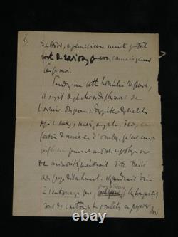 Charles Maurras: Long signed handwritten letter, 7 pages