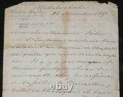 Charles Thélin Autograph letter signed by Napoleon III to Wilhelmshöhe 1870