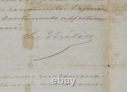 Charles Thélin Autograph letter signed by Napoleon III to Wilhelmshöhe 1870