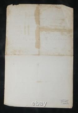 Charles Thélin Autograph letter signed by Napoleon III to Wilhelmshöhe 1870