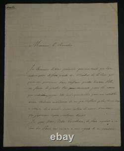 Charles de Choiseul-Praslin - Autographed letter signed to Chancellor Dambray, 1826