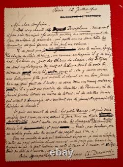 Ck38 – Signed Autograph Letter – Charles Derennes – Writer and Poet – 1910