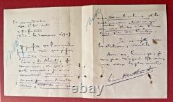 Cl25-Signed Autograph Letter-Léon Berthaut-Poet-1907