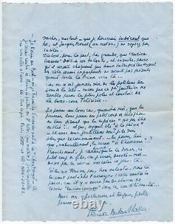 Claude Autant-lara Autograph Letter Signed Paris 3 November 1973 2 Pages In-4
