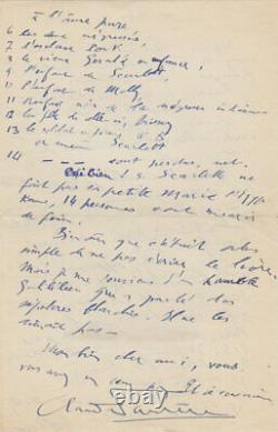 Claude Farrère Signed Autograph Letter On The Novel