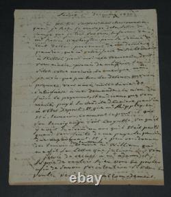 Claude François Beaulieu Autograph letter signed Debt & pension USA 1820