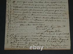 Claude François Beaulieu Autograph letter signed Debt & pension USA 1820