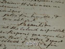 Claude François Beaulieu Autograph letter signed Debt & pension USA 1820 Claude François Beaulieu Autograph letter signed Debt & pension USA 1820