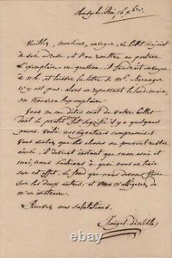 Claude Joseph Rouget De Lisle Autograph Letter Signed Rare