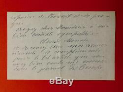 Claude Monet Autograph Letter Signed Francois Thiebaut-sisson