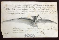 Clément Ader Signed Autograph Letter National Defense Aviator Legion
