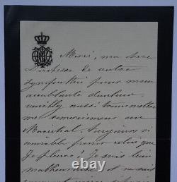 Clémentine of Orléans Autographed Letter of Mourning, 1881