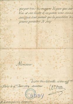 Colbert Signed Autograph Letter Intendant Finance Louis XIV King Of France 1674