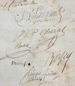 Committee Of Public Hi Signed Handwritten Letter Sieyes, Boissy, Merlin. 1794