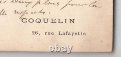 Coquelin Senior & Junior Signed autograph letter and card, Comédie-Française