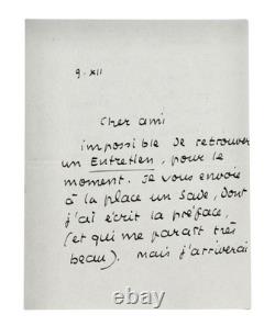 Correspondence of Jean Paulhan, set of 5 autograph letters signed, NRF Gallimard