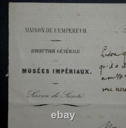 Count Clement De Ris Autographed Letter Signed, Palace of the Louvre, 1856