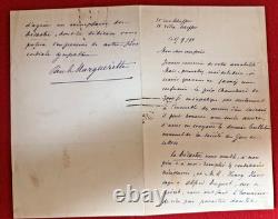 Cr12-Signed Autograph Letter-Paul Margueritte-Chauchard Prize-1898