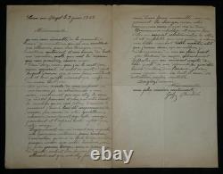 Curious signed autograph letter: Admirer of Mistinguett & Invention 1925