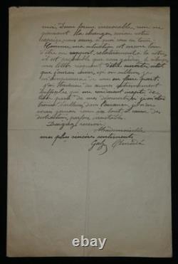Curious signed autograph letter: Admirer of Mistinguett & Invention 1925