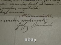 Curious signed autograph letter: Admirer of Mistinguett & Invention 1925