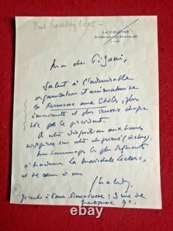 Cw59 Signed Autograph Letter Paul Géraldy Writer-Poet