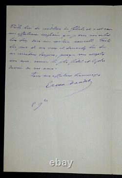 DAUDET Ernest SIGNED AUTOGRAPH LETTER