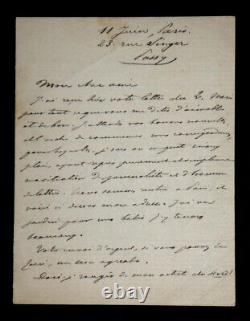 DAUDET Ernest SIGNED AUTOGRAPH LETTER, Paris